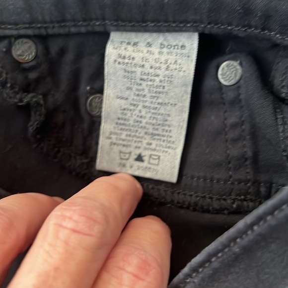 Rag & Bone, Black Jeans,Skinny Jeans Black Plush Button & zipper fly, Size 27 - Picture 7 of 12